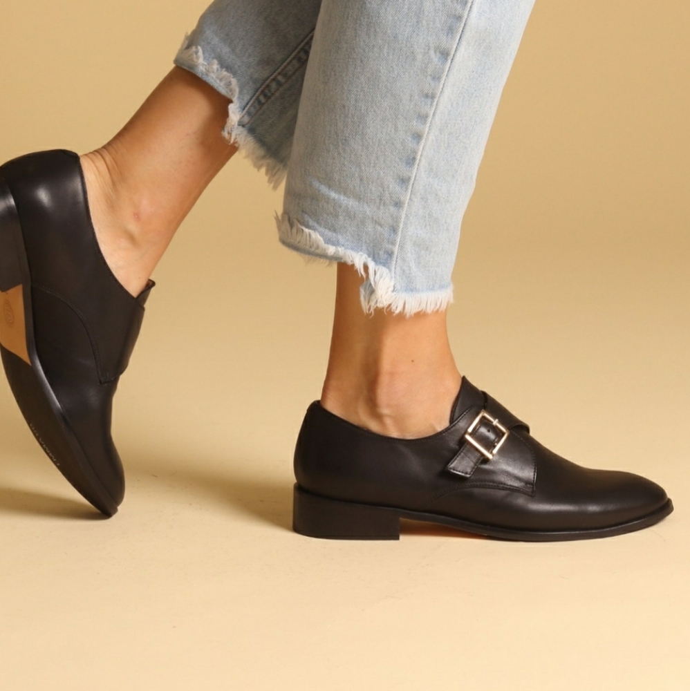 Black Leather Loafers